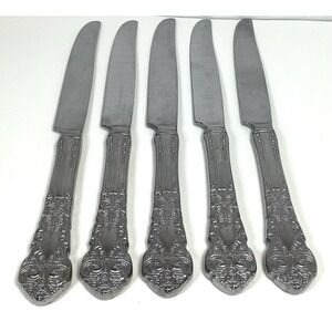 5 Reed & Barton RENAISSANCE Stainless 18/10 Dinner Knives